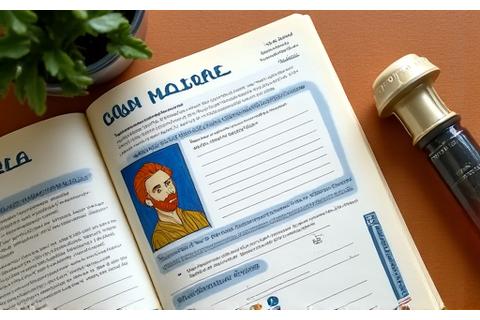 Art history worksheet with Van Gogh's biography