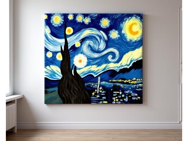 High-quality reproduction of Van Gogh's Starry Night for printing